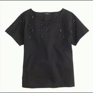 J. Crew Jeweled Dolman Top